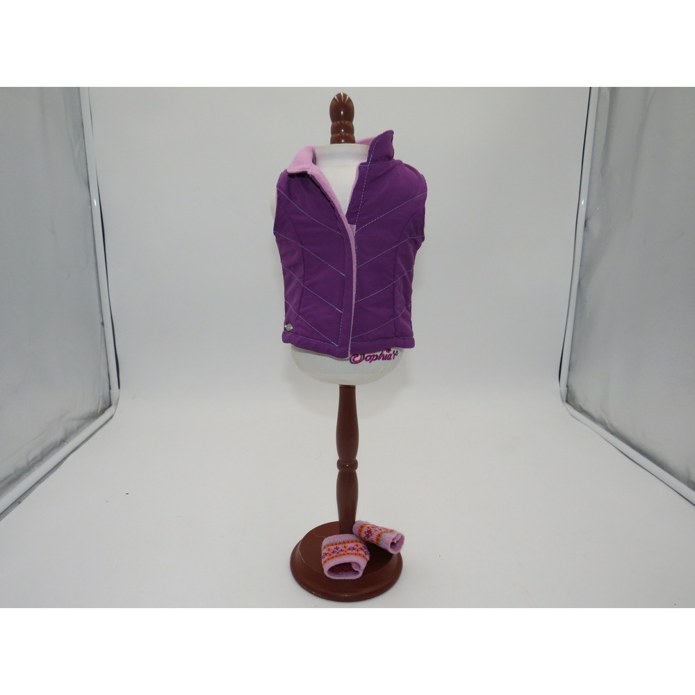 American Girl Truly Me Doll 2015 Warm Winter Outfit Purple Vest Leg Warmers